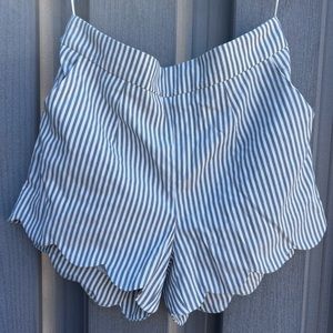Striped Scallop Shorts